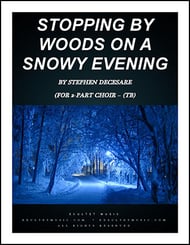 Stopping by Woods on a Snowy Evening TB choral sheet music cover Thumbnail